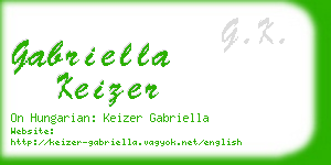 gabriella keizer business card